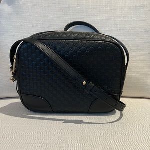 Gucci GG Embossed Leather Crossbody Camera Bag